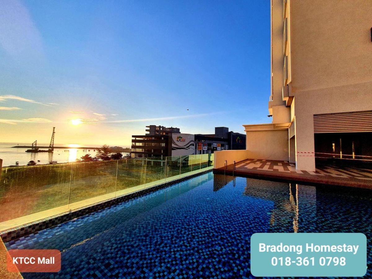 Bradong Homestay - Musllm Only, 3 Queen Bedrooms, Seaview, Infinity Pool, Gym, Near Drawbridge & Ktcc Mall Kuala Terengganu Eksteriør bilde